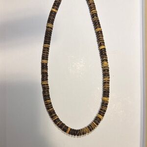 Coconut shell beaded necklace.
